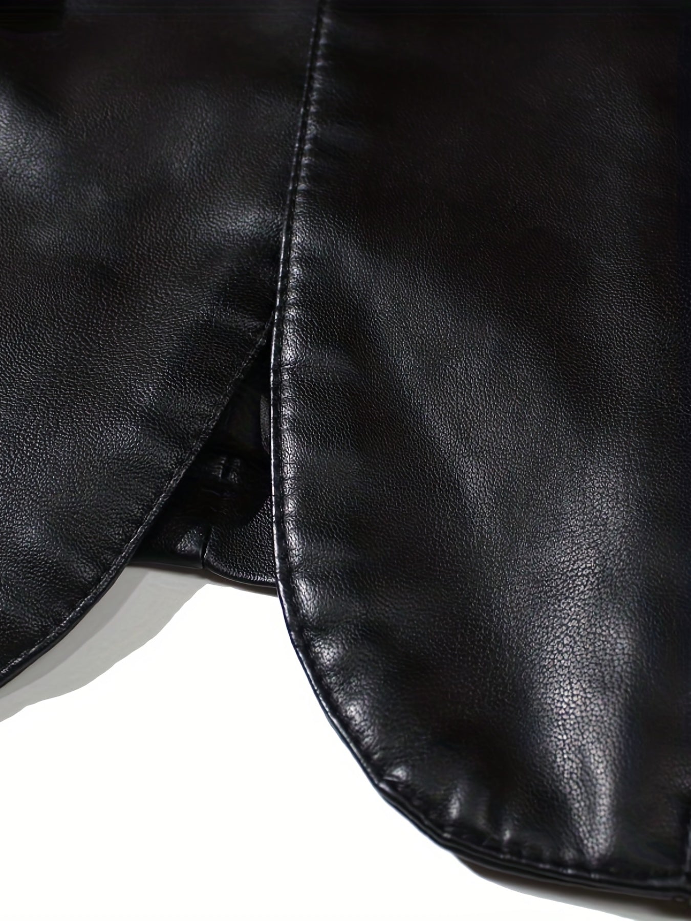 Black PU blazer jacket