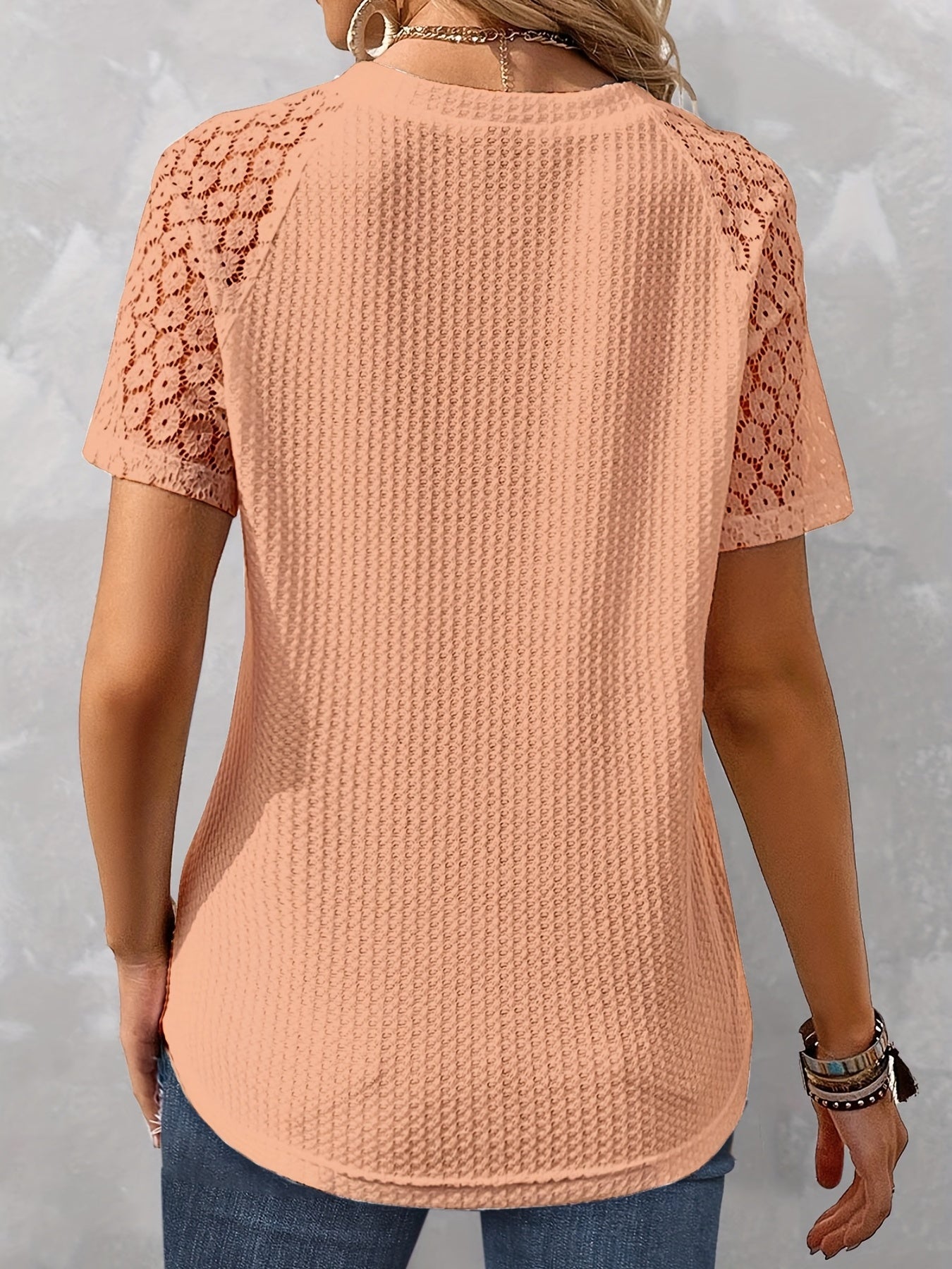 Structured short sleeve T-shirt for women