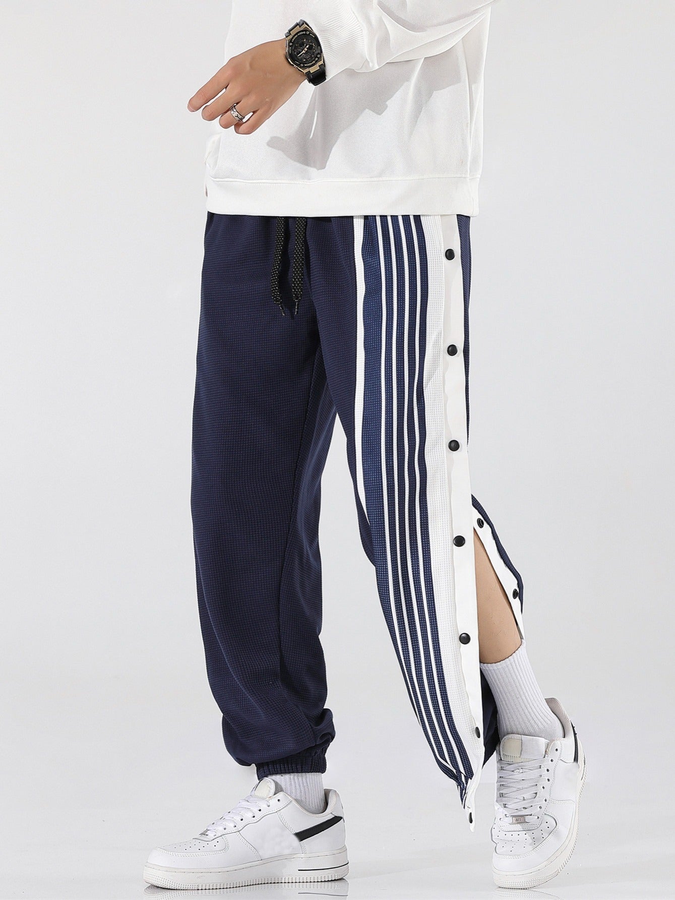 Striped sports pants for men