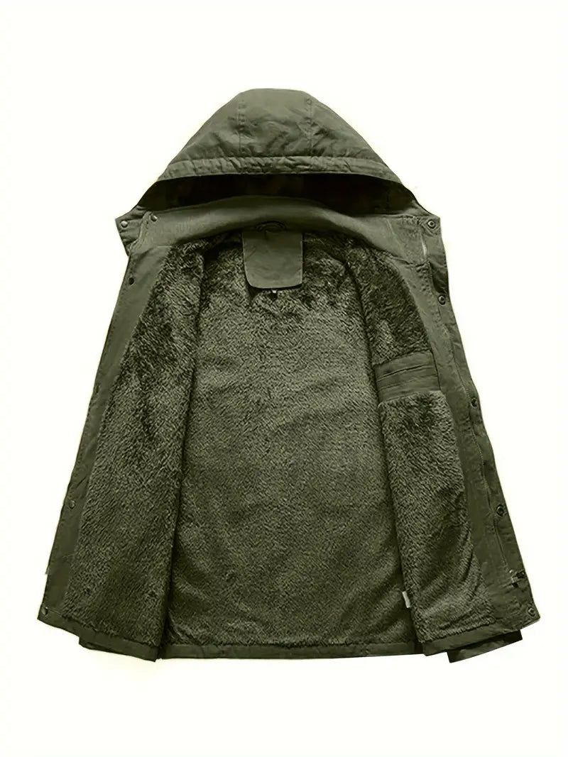 Dieter warm fleece jacket with hood