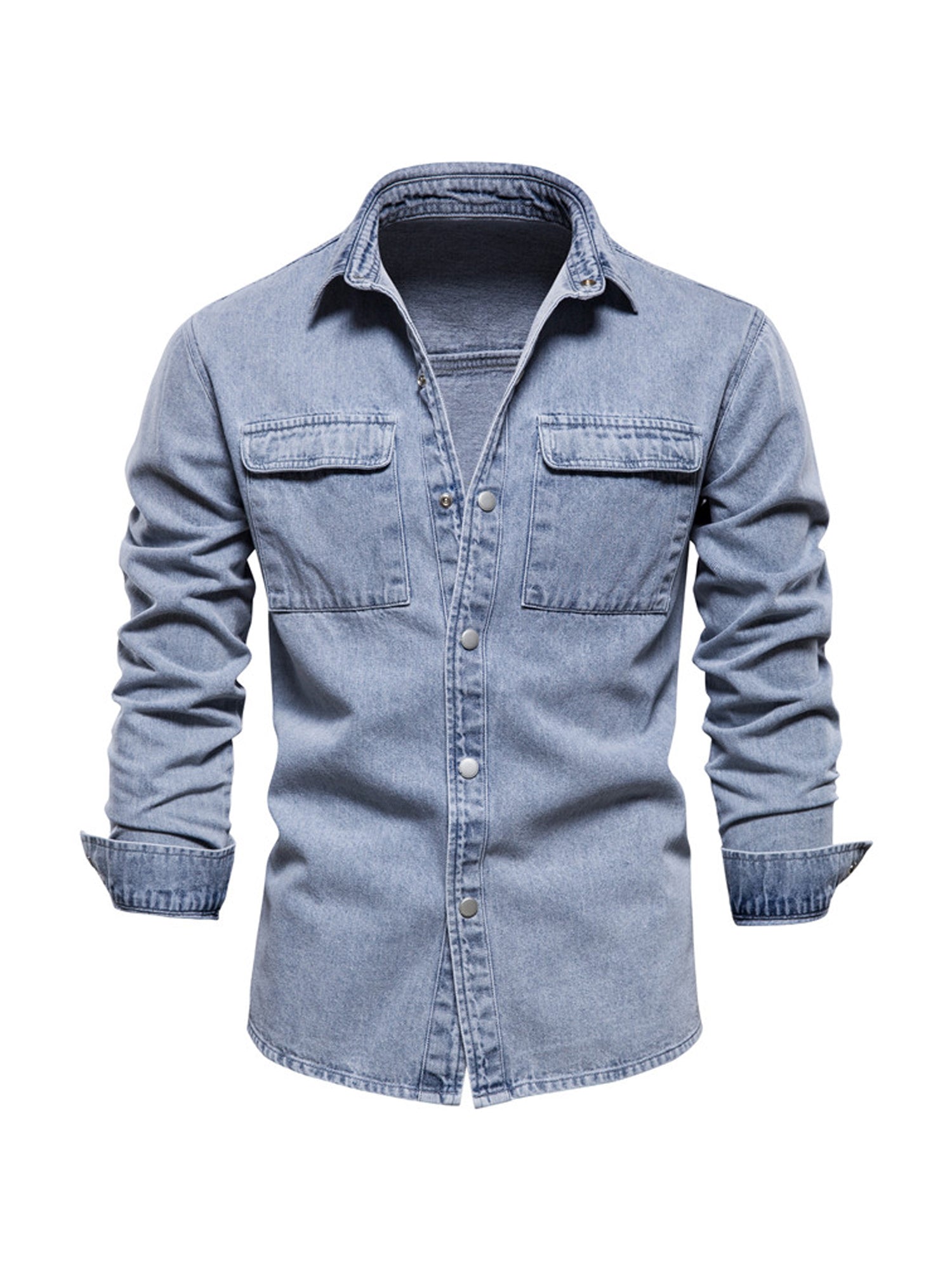 Long sleeve denim shirt for men