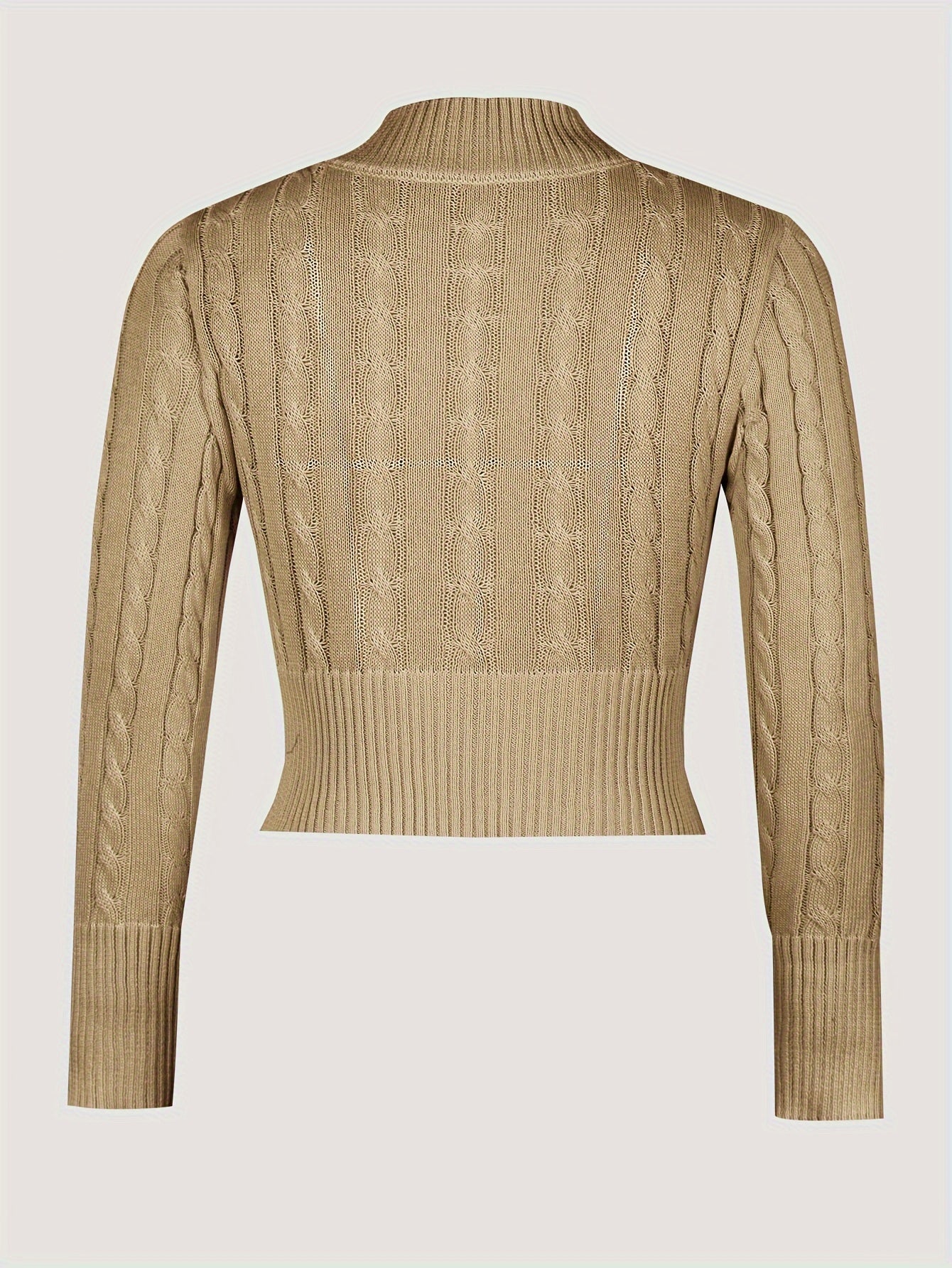 Slim cropped sweater with twisted pattern