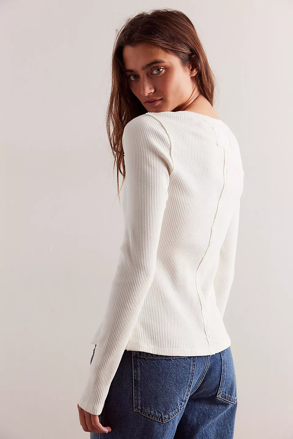 Round Neck Ribbed Cardigan