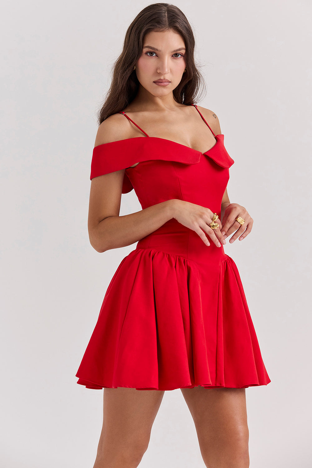Off shoulder mini dress