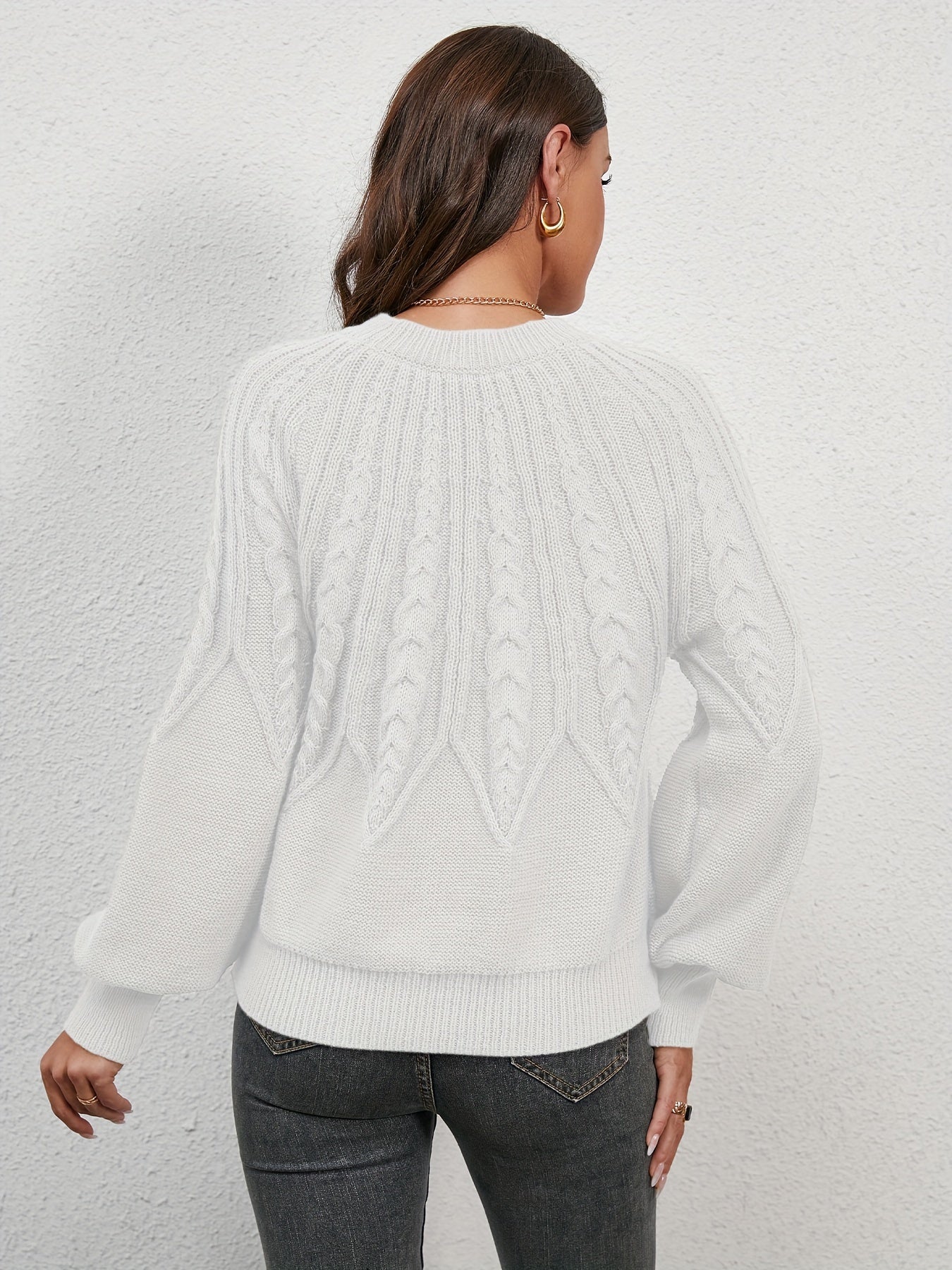 Sturdy cable-knit sweater