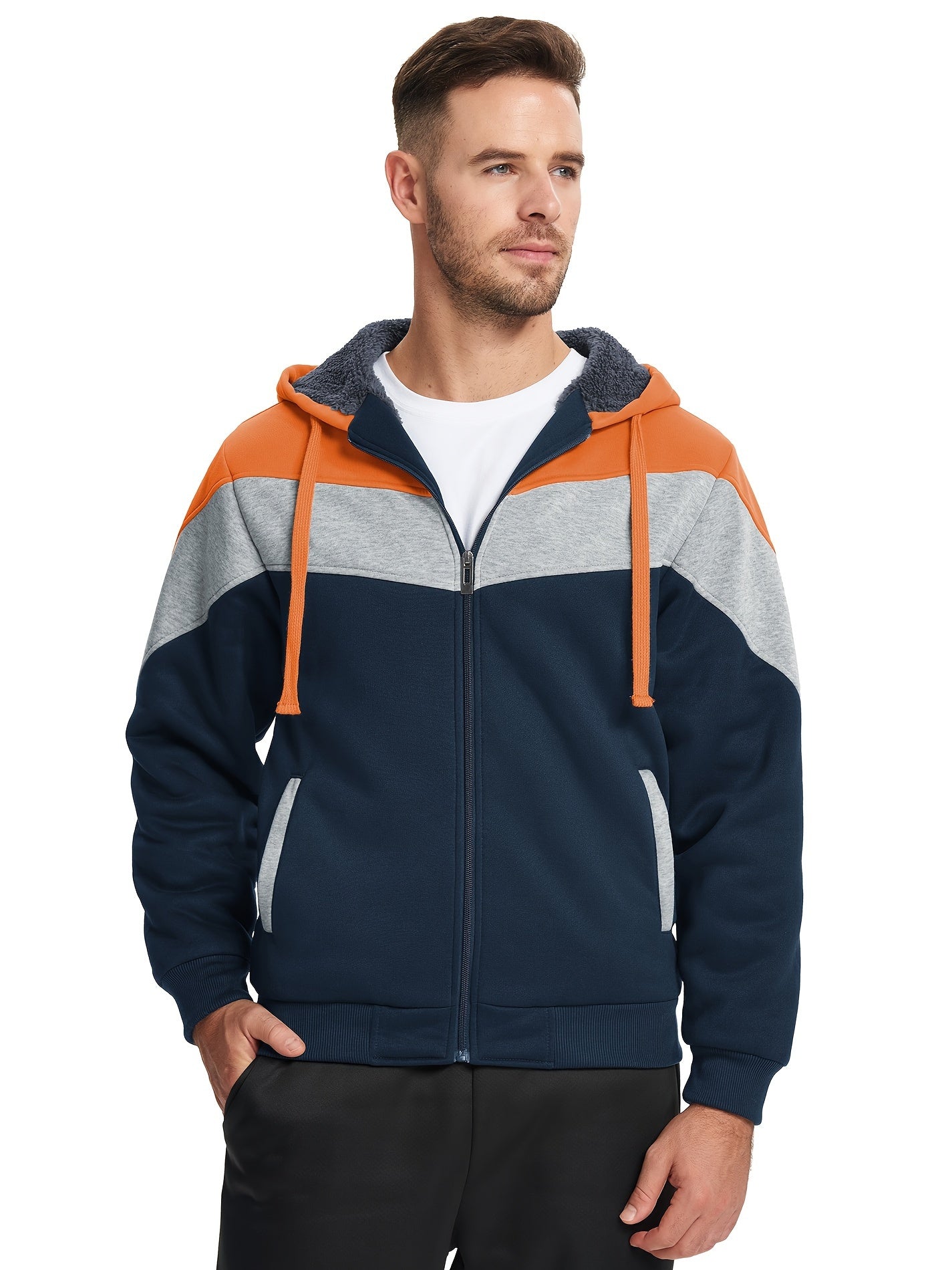 Versatile fur hoodie for men