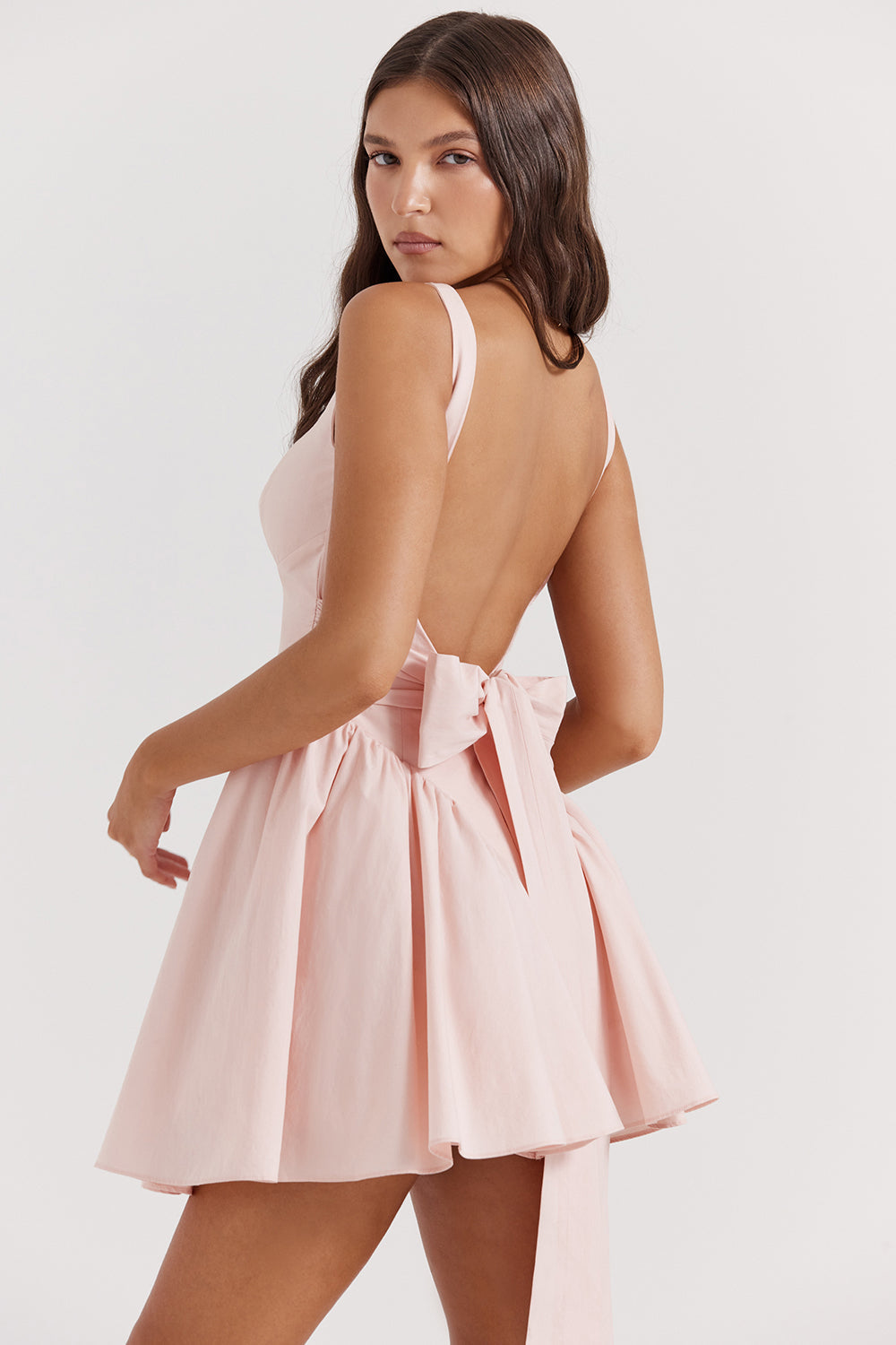 Mini dress with bow