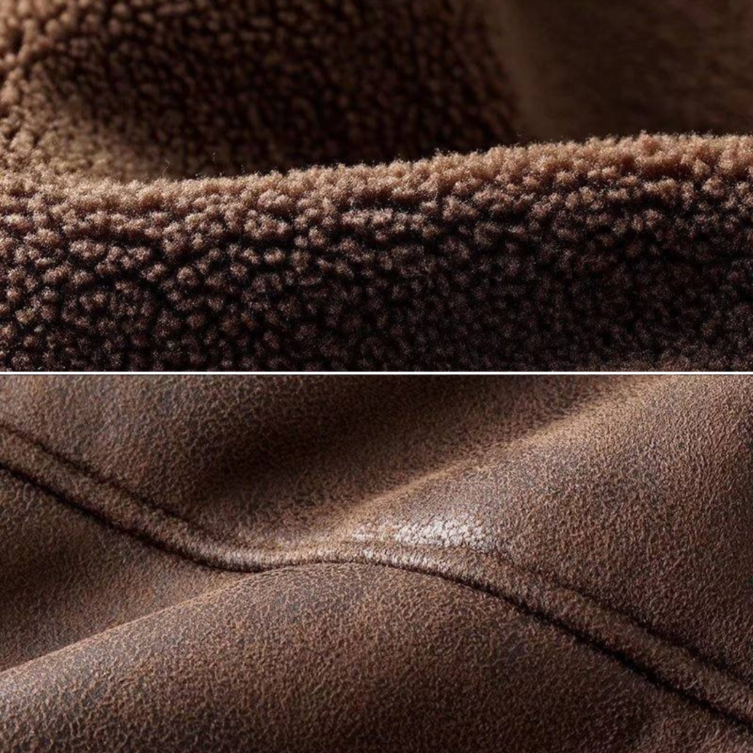 Leather Sherpa Edge jacket