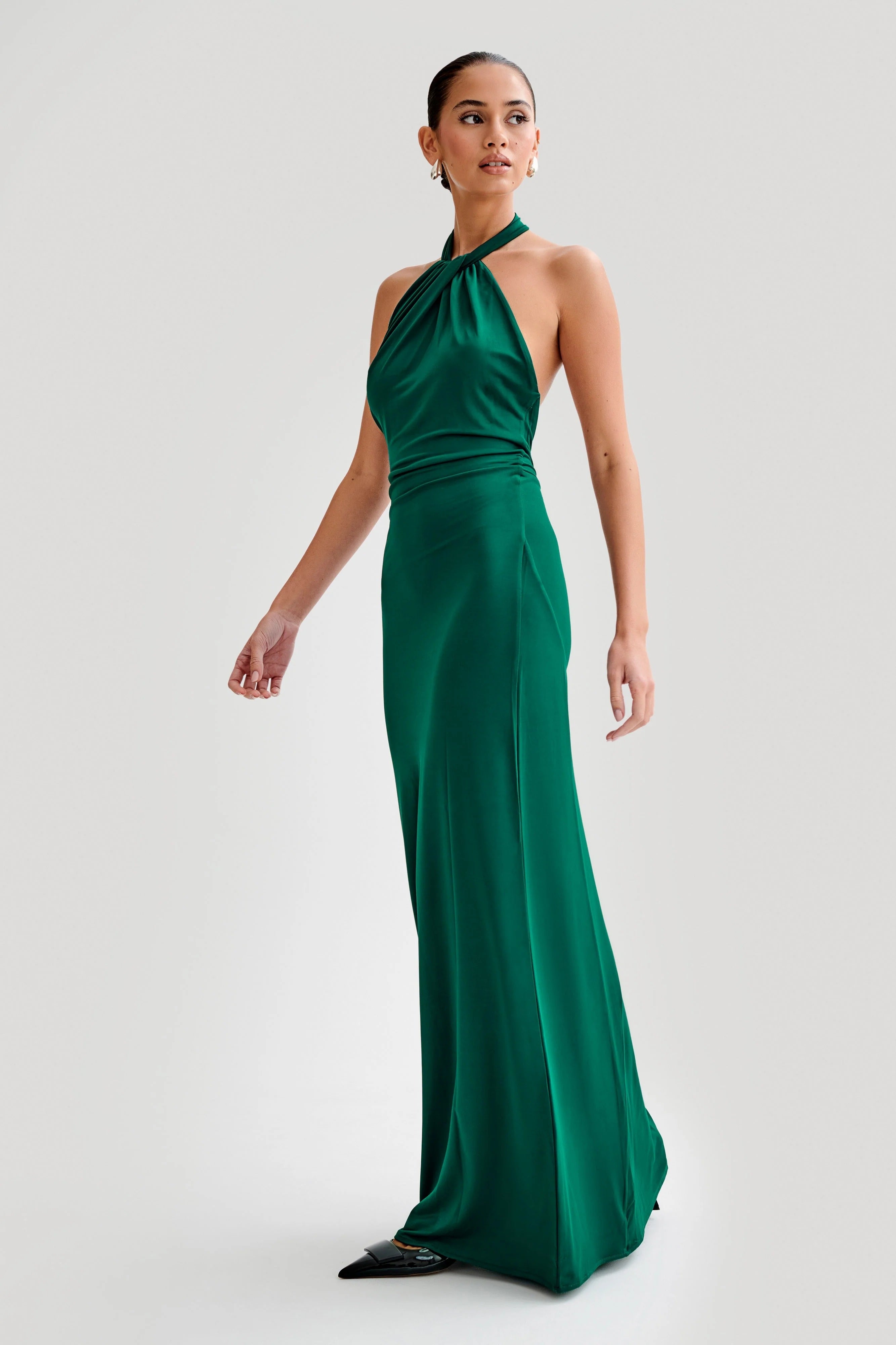 Slinky Halter Maxi Dress