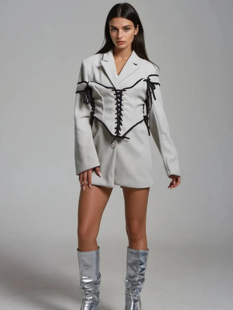 White Corset Blazer
