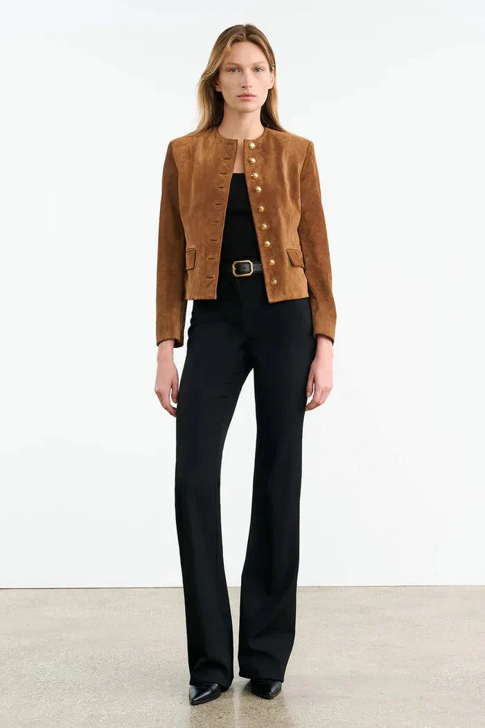 Elegant Button-Down Brown Jacket