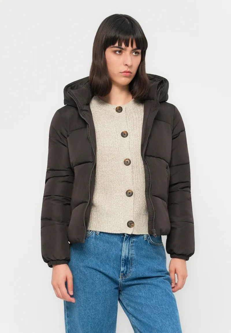 Short Black Jacket with Hood