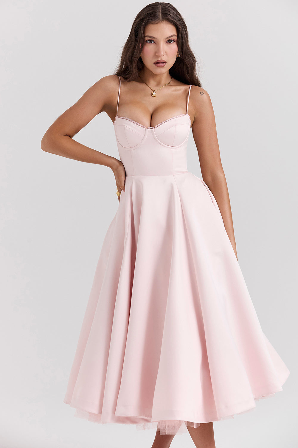 Tulle midi dress