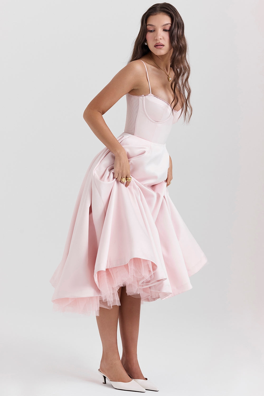 Tulle midi dress