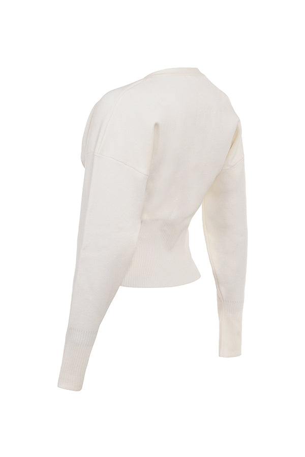 White knitted cardigan with pants