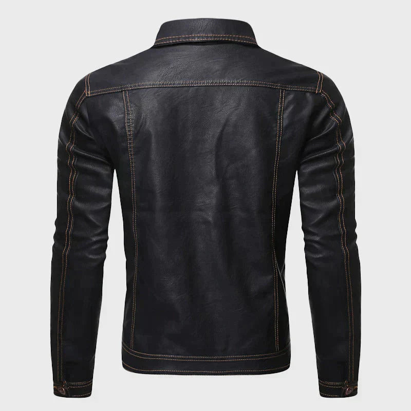 Paul Hardy vintage leather biker jacket