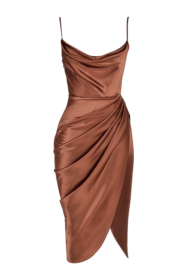 Satin balcony corset dress