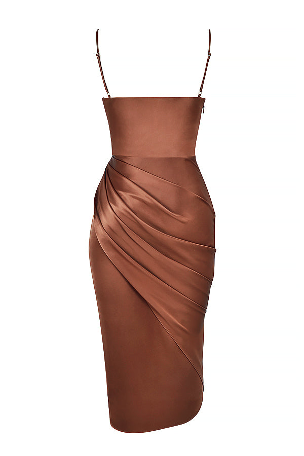 Satin balcony corset dress