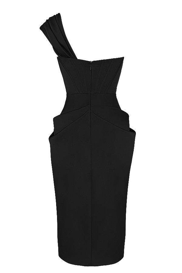 Satin corset midi dress