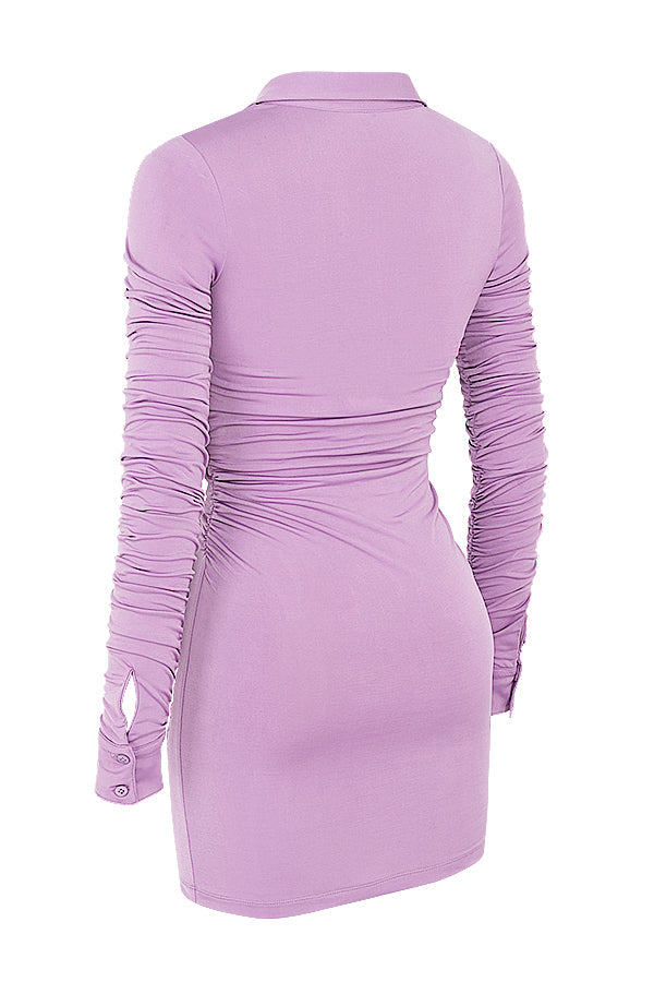 Jersey mini shirt dress