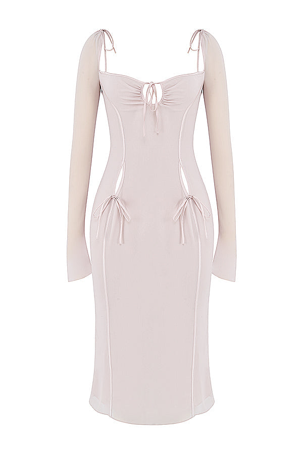 Midi dress with cutout