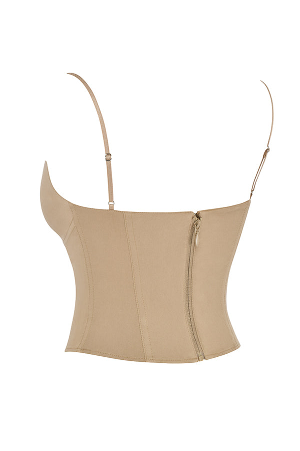 Sculpting corset with mini skirt