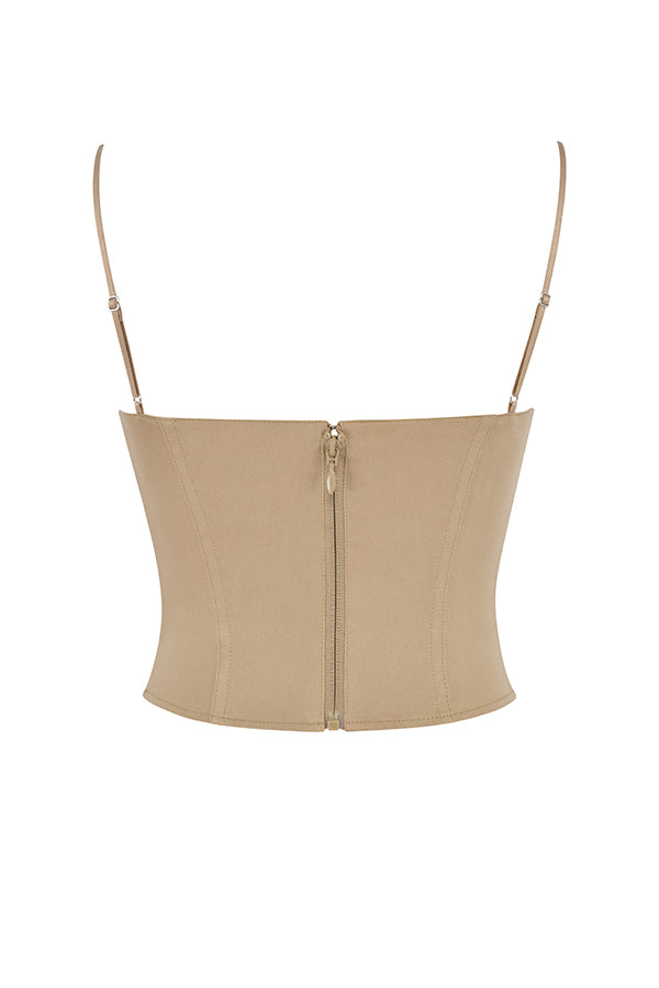 Sculpting corset with mini skirt