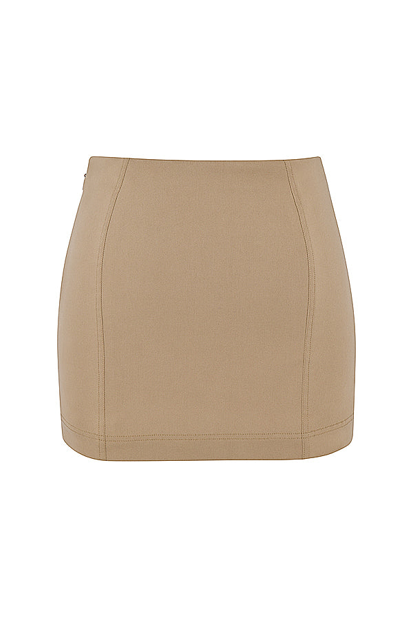 Sculpting corset with mini skirt