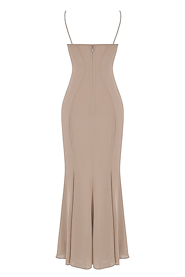 Maxi dress with corset