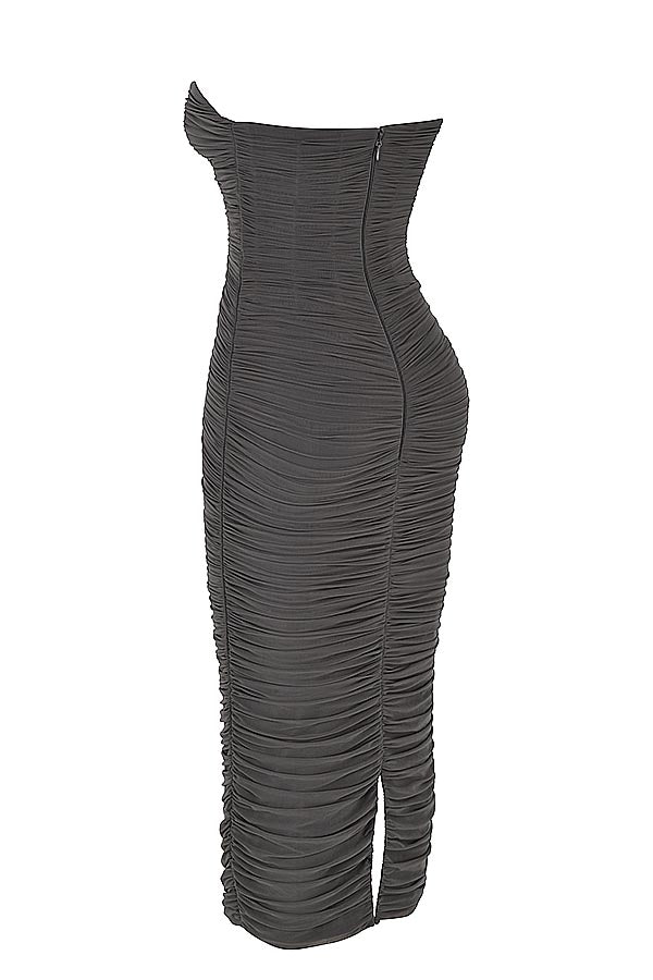 Shadow strapless corset dress