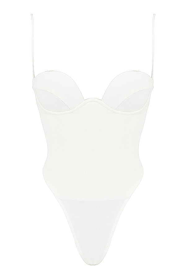 Ivory colored bodysuit with underwire