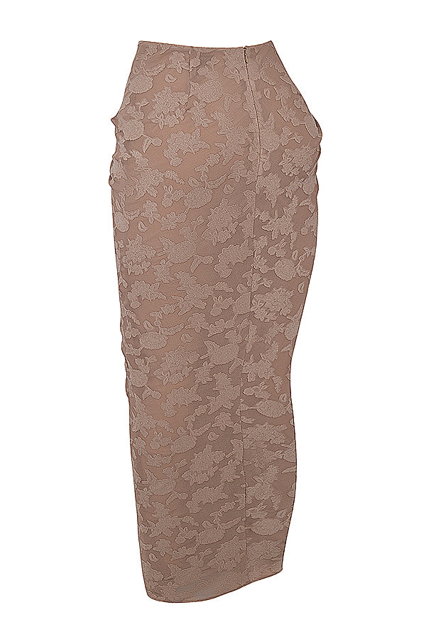 Mushroom lace corset and maxi skirt