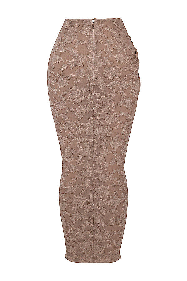 Mushroom lace corset and maxi skirt