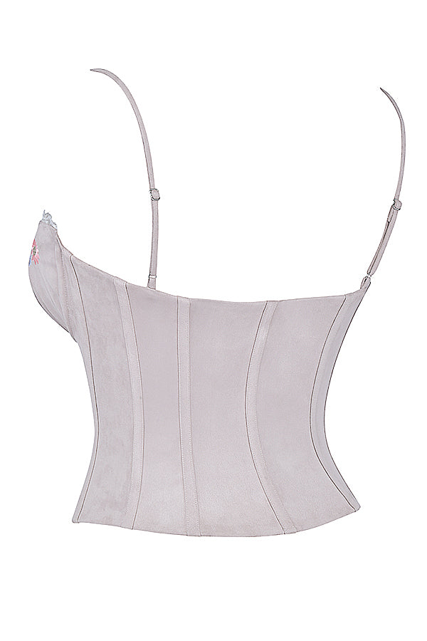 Light lavender embroidered corset