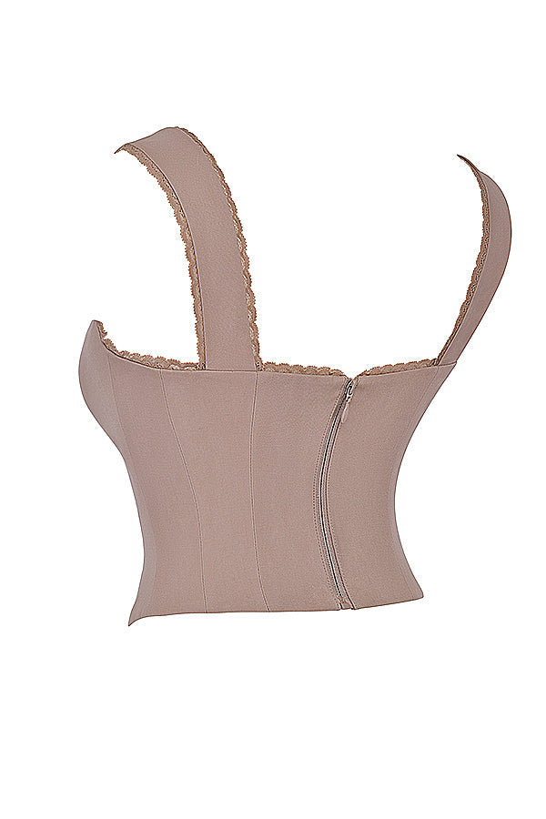 Mushroom lace corset and maxi skirt