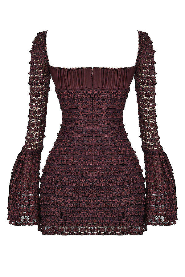 Espresso lace dress