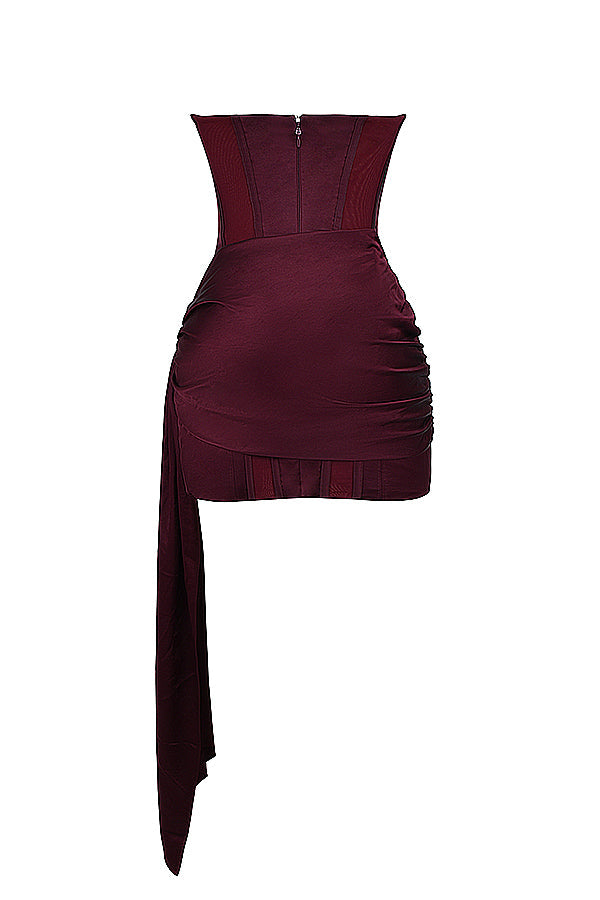 Mulberry strapless corset dress