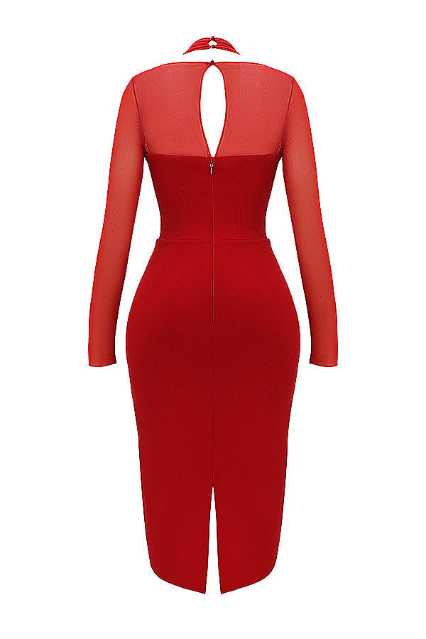Deep cut midi dress