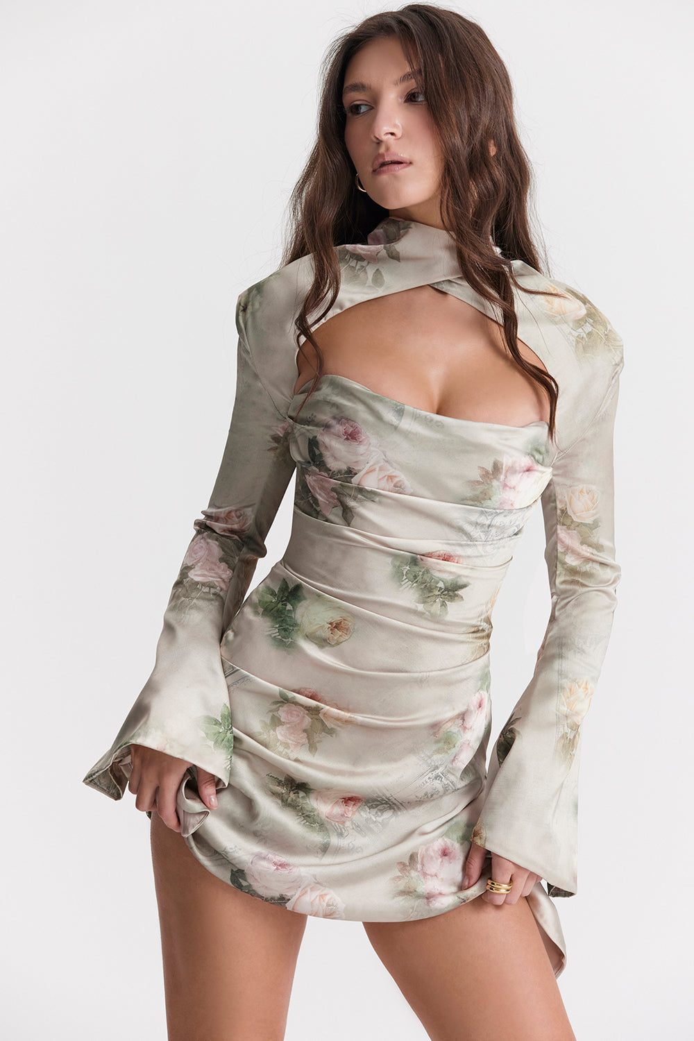 Draped corset dress