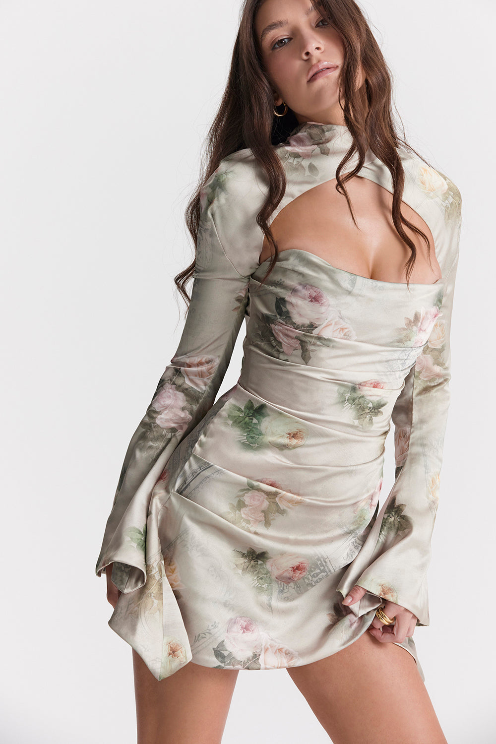 Draped corset dress