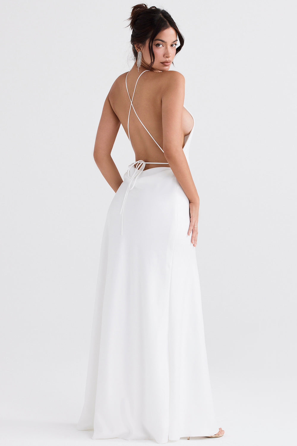 Luxury maxi dress with thigh split