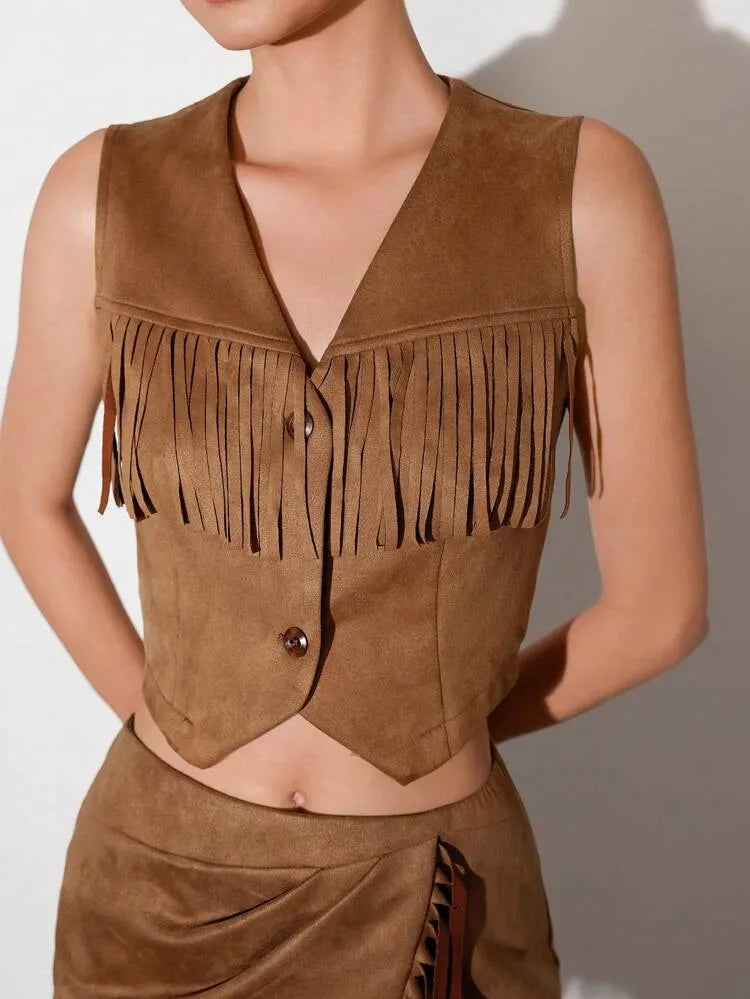 Western Cowgirl Style Top and Skirt