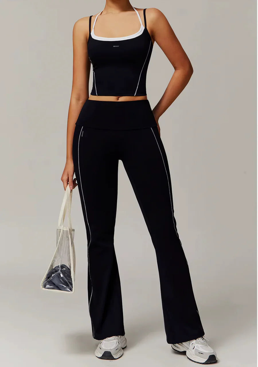 Two Piece Fitness Set In Black