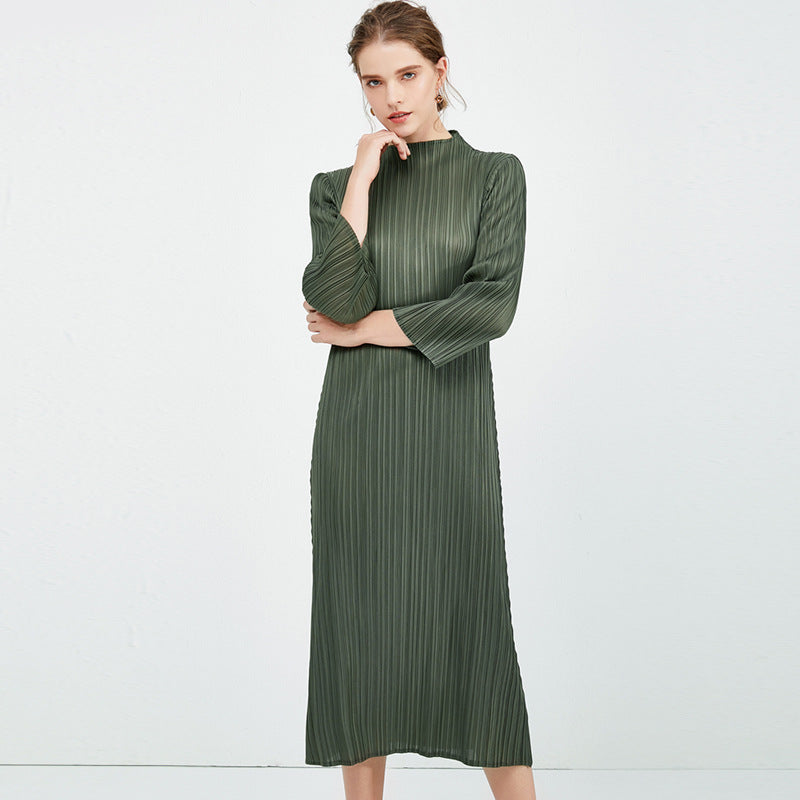Ruched Maxi Dress In Green