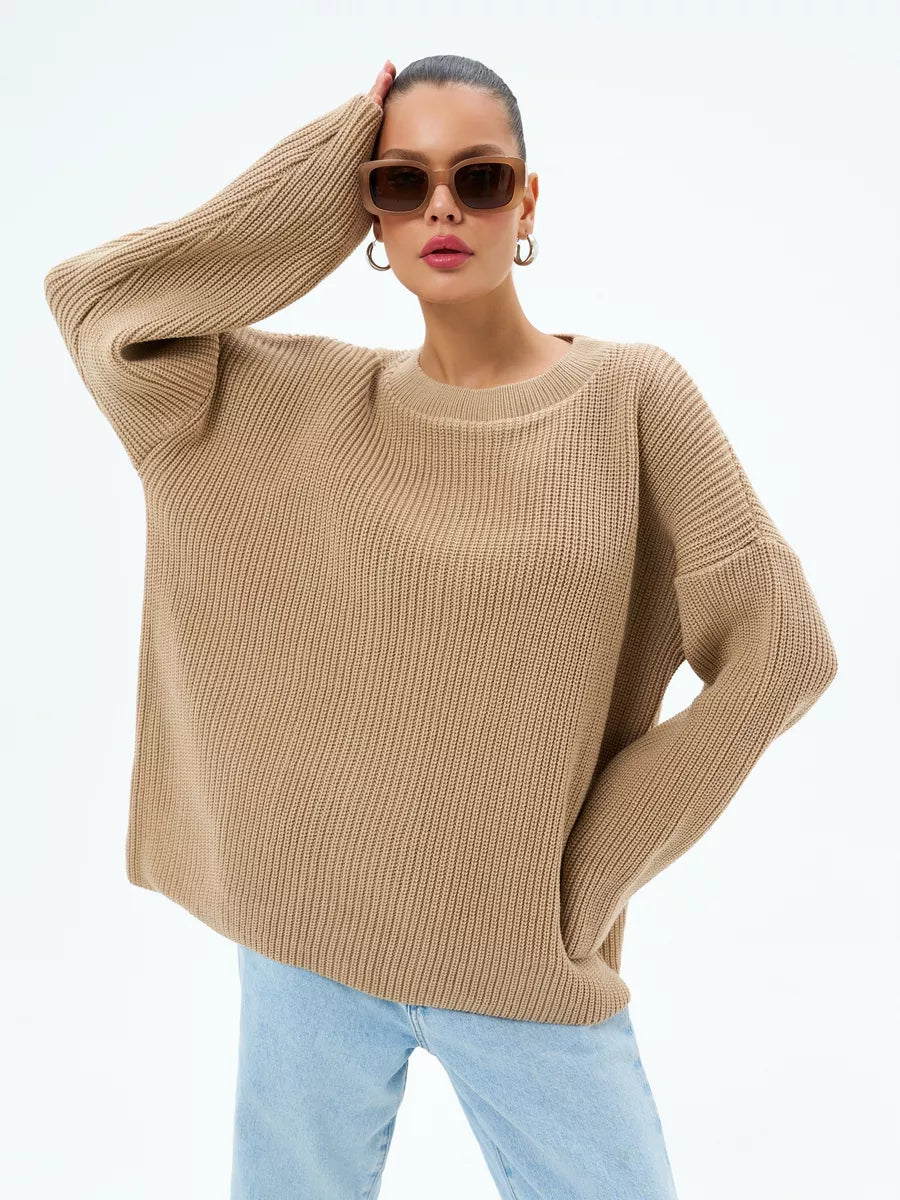 Loose Knitted Striped Sweater