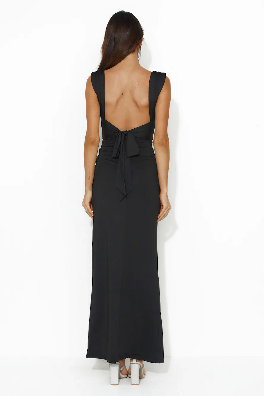 Slim Sleeveless Slit Maxi Dress