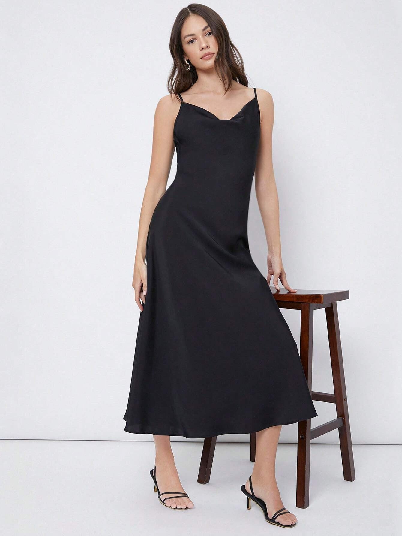 Satin maxi dress
