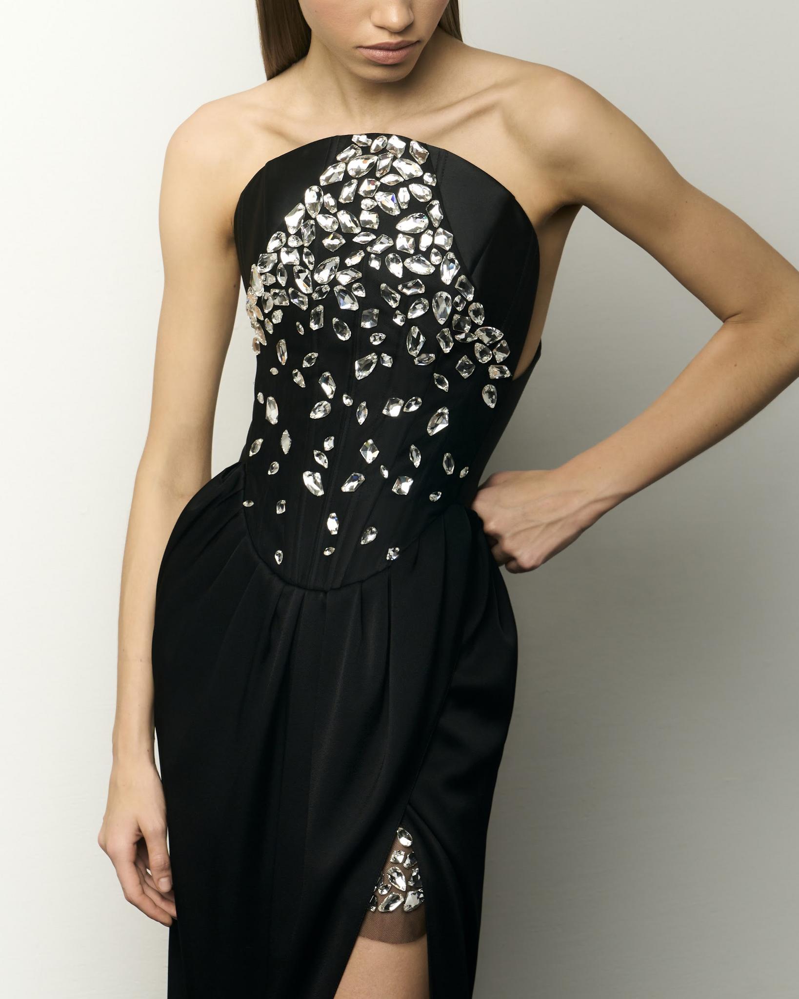 Diamond Evening Black Dress