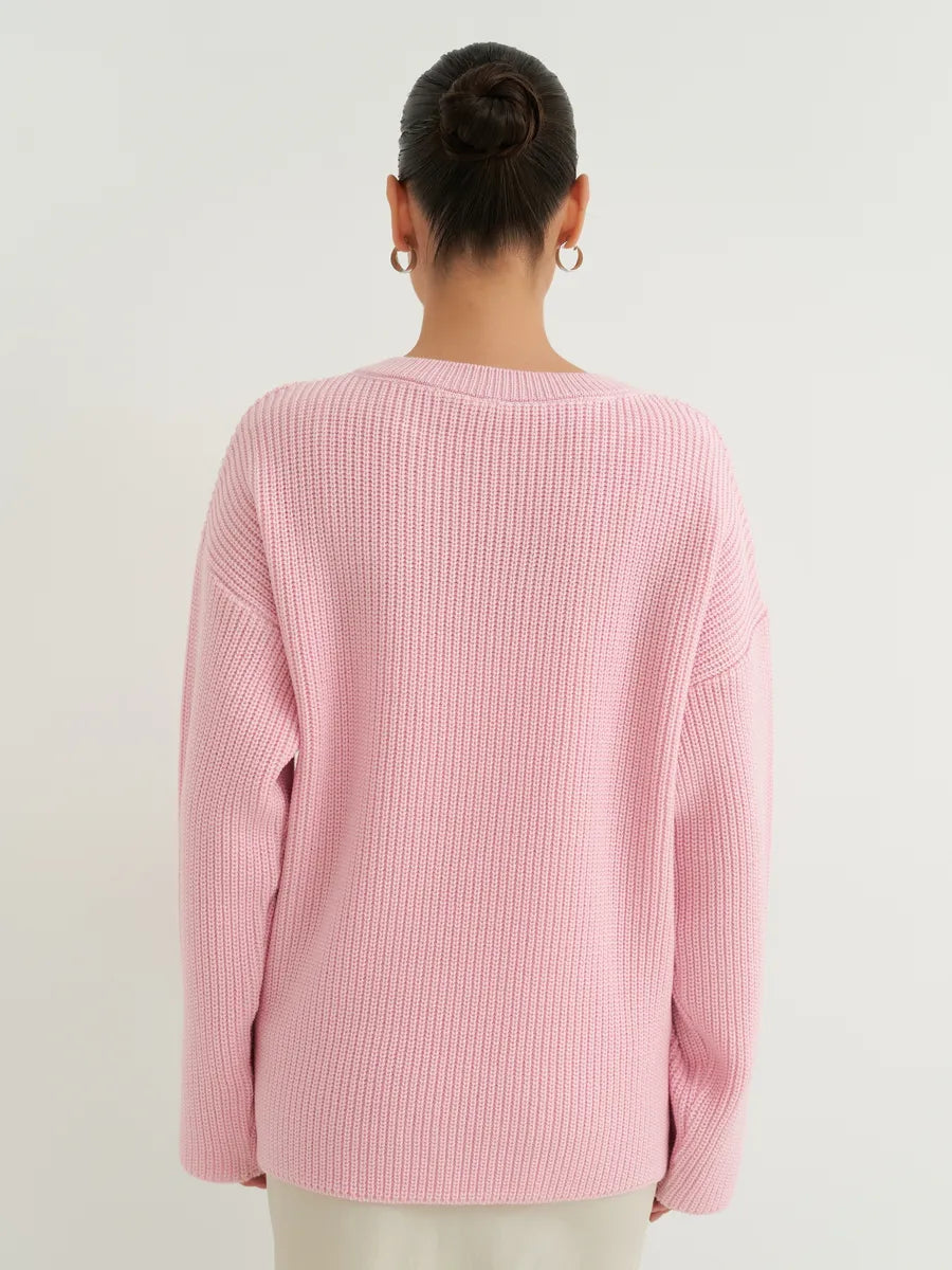 Loose Knitted Striped Sweater