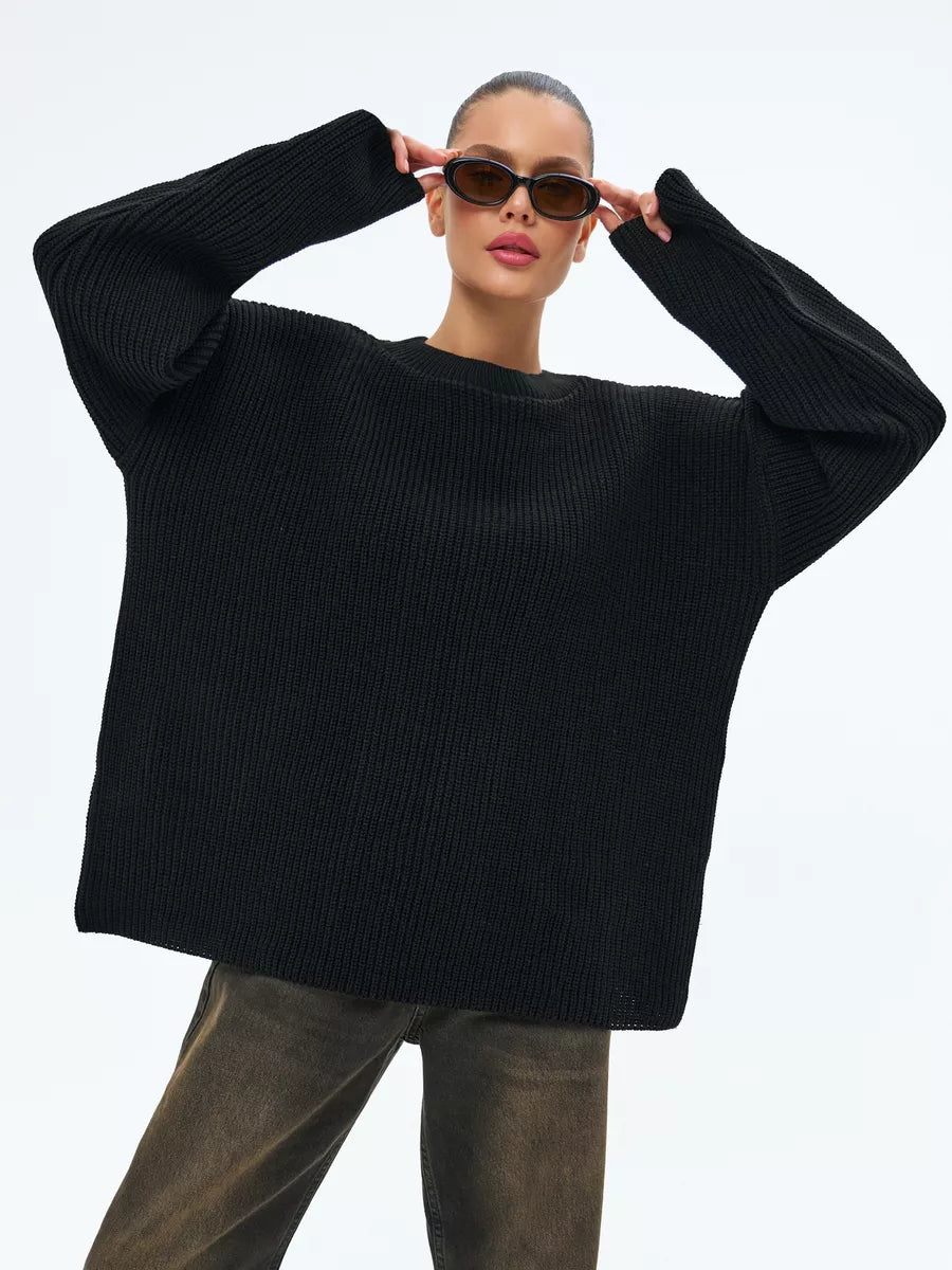 Loose Knitted Striped Sweater